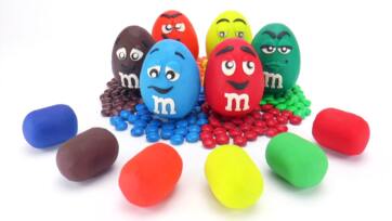 Play Doh M&M’s Surprise Eggs – Funny Faces & Silly Toy Surprises